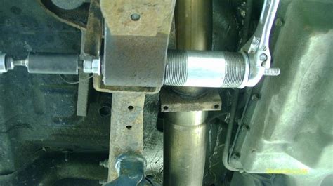 I cut a 12" threaded rod to 8" long and welded. . Homemade leaf spring bushing removal tool